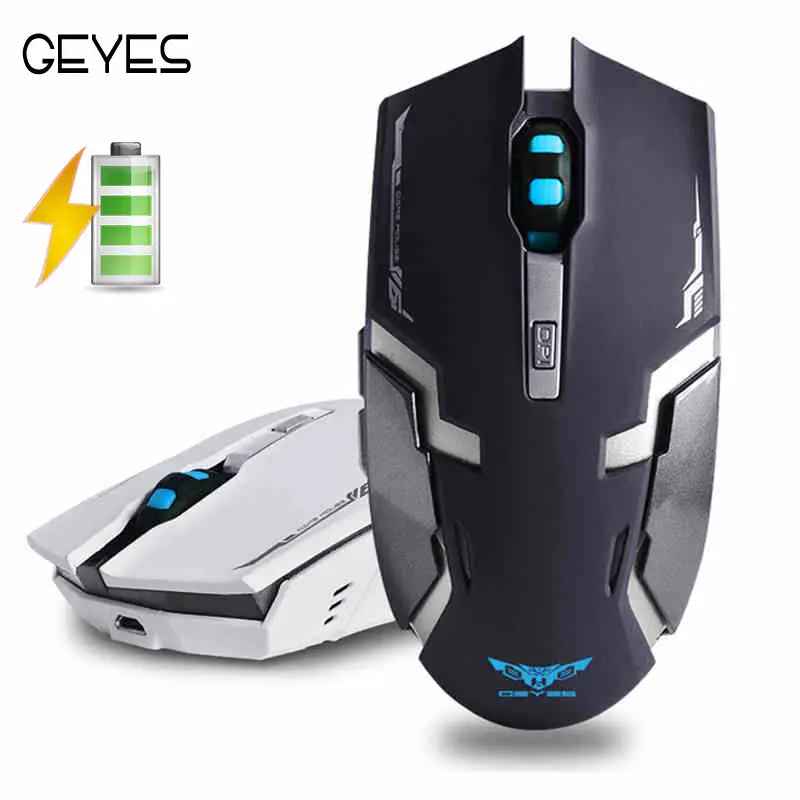 

New 2.4GHz Wireless Rechargeable Silent Mute USB Optical Ergonomic Gaming Mouse Gamer LED Backlit For PC Laptop Desktop Computer
