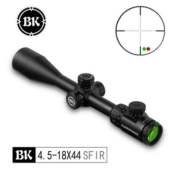 melhor Bobcat Rei Optics Bk 4.5-18x44 Sfir Sniper Caça Riflescope Com Vermelho/verde Mil Ponto Retículo Airsoft Scope Visão óptica
