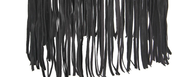 Сексуальный длинный пояс с бахромой, черный дизайнерский пояс из искусственной кожи для женщин, длинный пояс с кисточками и пряжкой