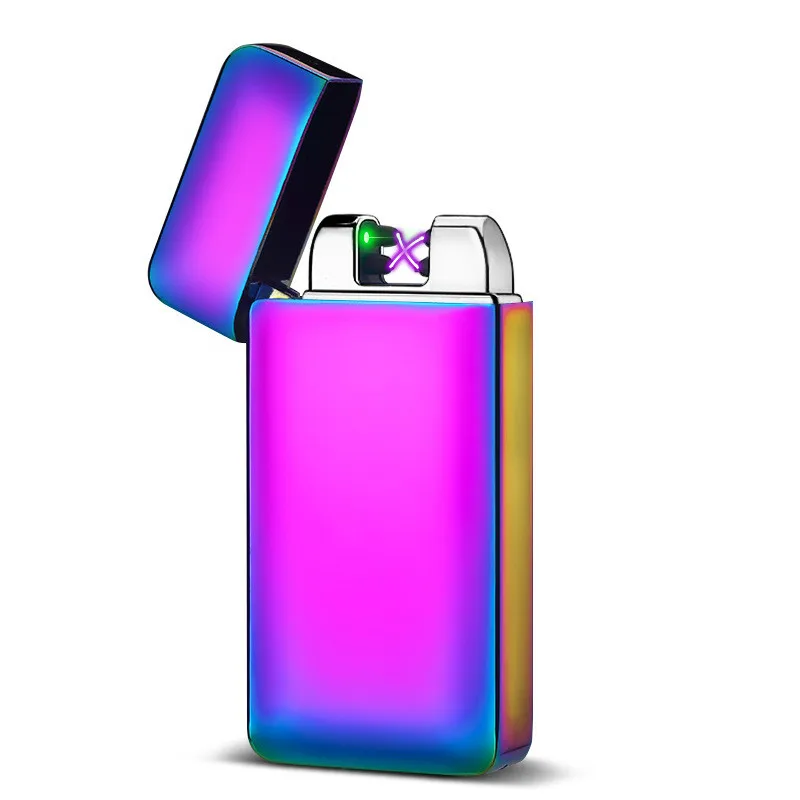 Новейшая электронная Usb зарядка двойная дуговая Зажигалка плазменный