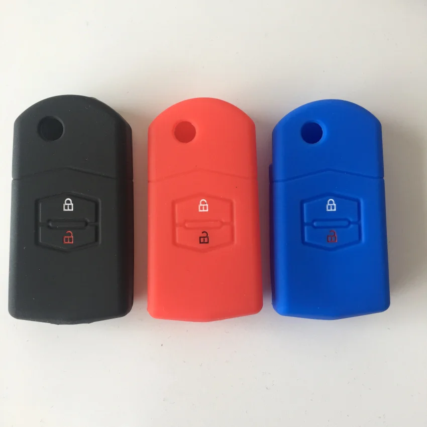 

2 Buttons Silicone Car Key Fob Cover Case For MAZDA 3 2 6 CX7 CX9 Remote Keyless Accessories Car Styling