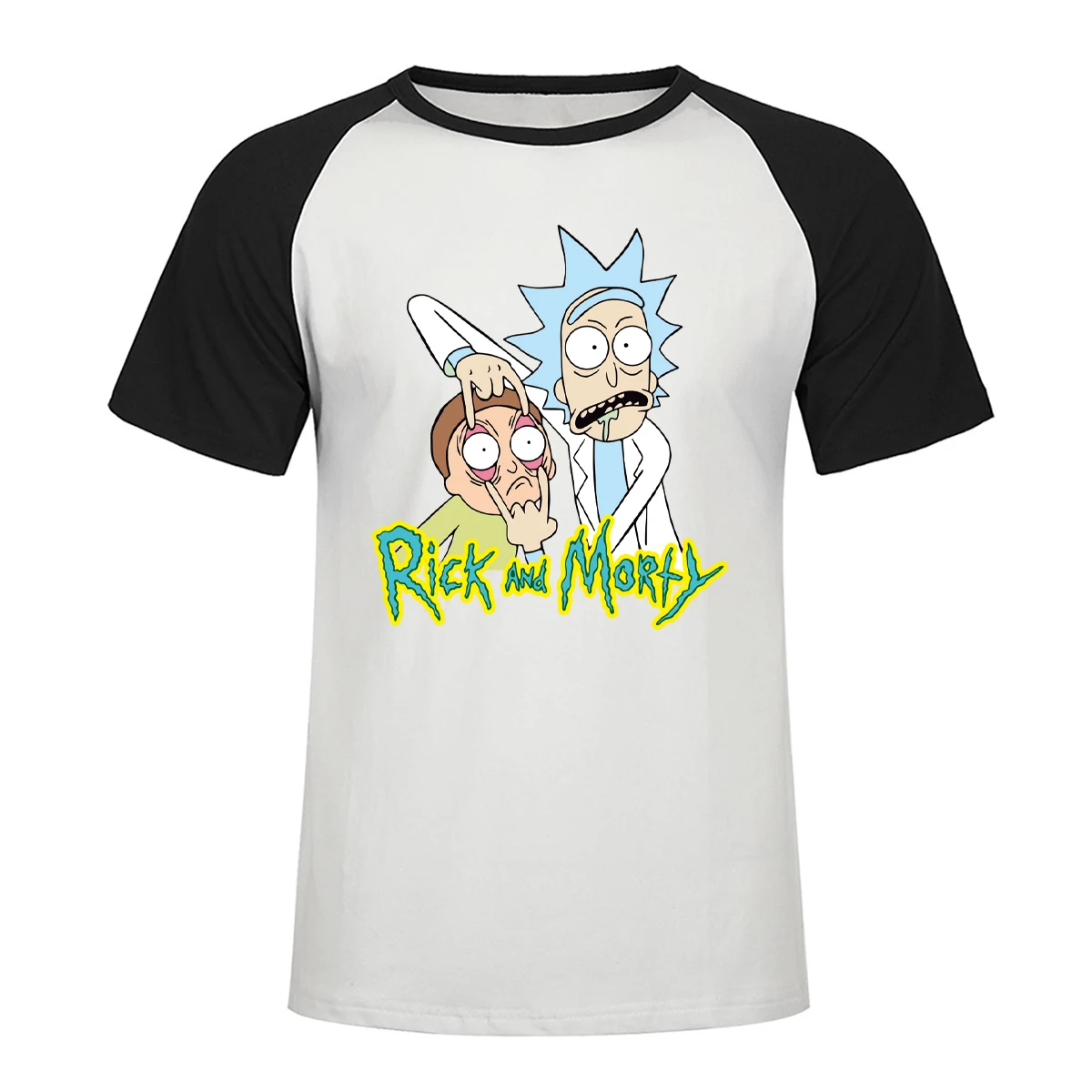 

2019 Men T Shirt Rick And Morty Fashion Funny Harajuku Printed Men Tshirt Summer Casual Cotton Raglan Mens T-shirt Tops