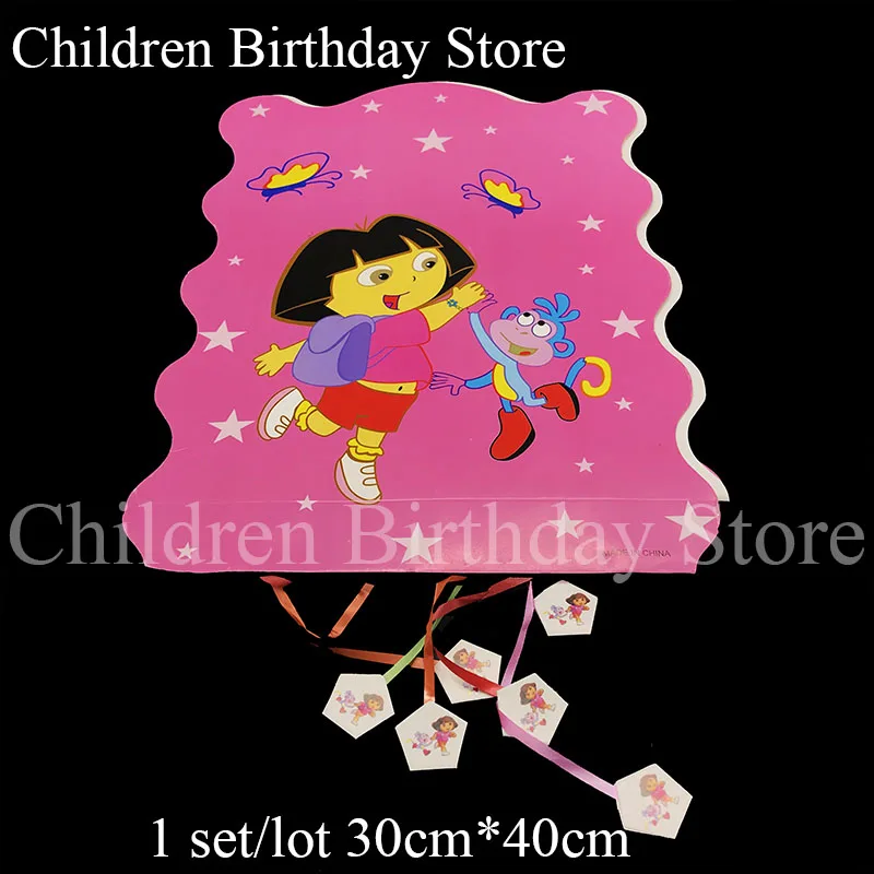 

1pcs/lot Dora the Explorer folding pinata Dora the Explorer birthday party decorations Dora pinata baby shower funny game