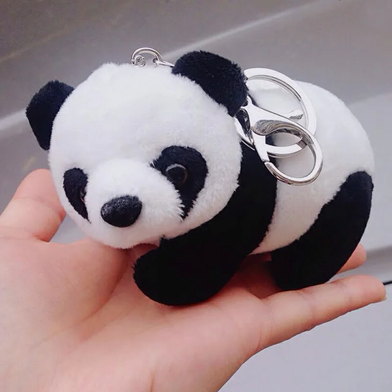 Fashion Plush Animal Panda Keychain Bear Llavero Couple Auto Key Chains
