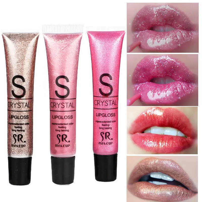 

Glitter lip gloss Cosmetics Long Lasting Moisturizer Shimming Glitter Lip Gloss Makeup Sexy Lips 12 Colors