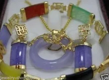 Благородство удача камень кулон ожерелье серьги браслет набор свадебные серебряные ювелирные изделия часы 925 серебряные свадебные украшения