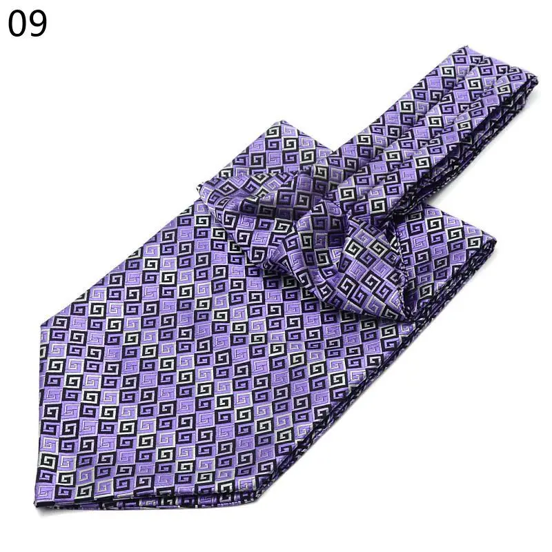 Men's  cravat suit silk scarf business collar wide tie retro pattern shirt scarf wedding party accessories