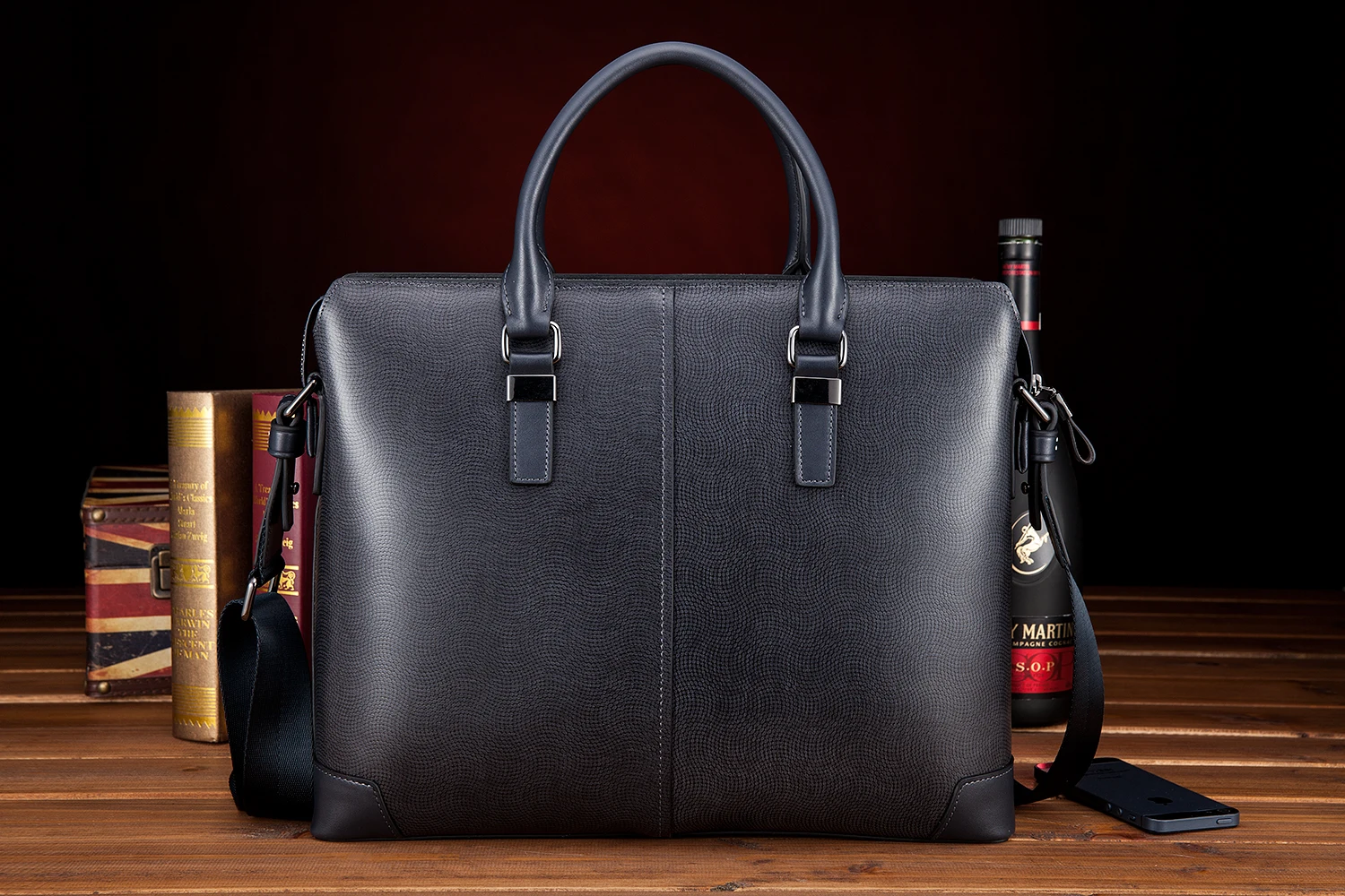 Yin te модный мужской кожаный деловой портфель синяя сумка на молнии высококачественные сумки на плече портфель T8376-4