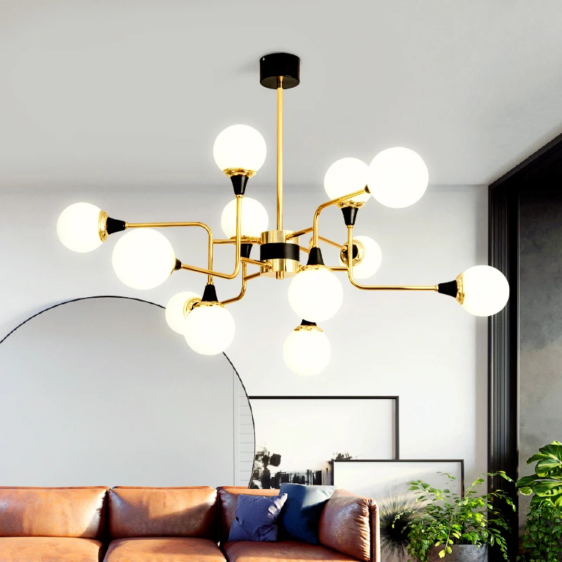 

Modern Nordic Chandeliers Metal Glass Ceiling lamps LED Hanglamp For Living Dinning Room Kitchen lustre Lighting chandelier