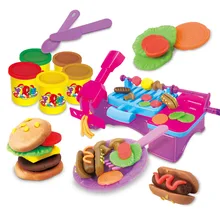 Моделирование глиняные игрушки легкая глина Детский Choi набор пресс-форм Гриль DIY обучения и образования Полимерная глина