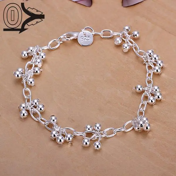 Посеребренный браслет, свадебные ювелирные аксессуары, подвесной светильник из бисера винограда серебряные браслеты браслет