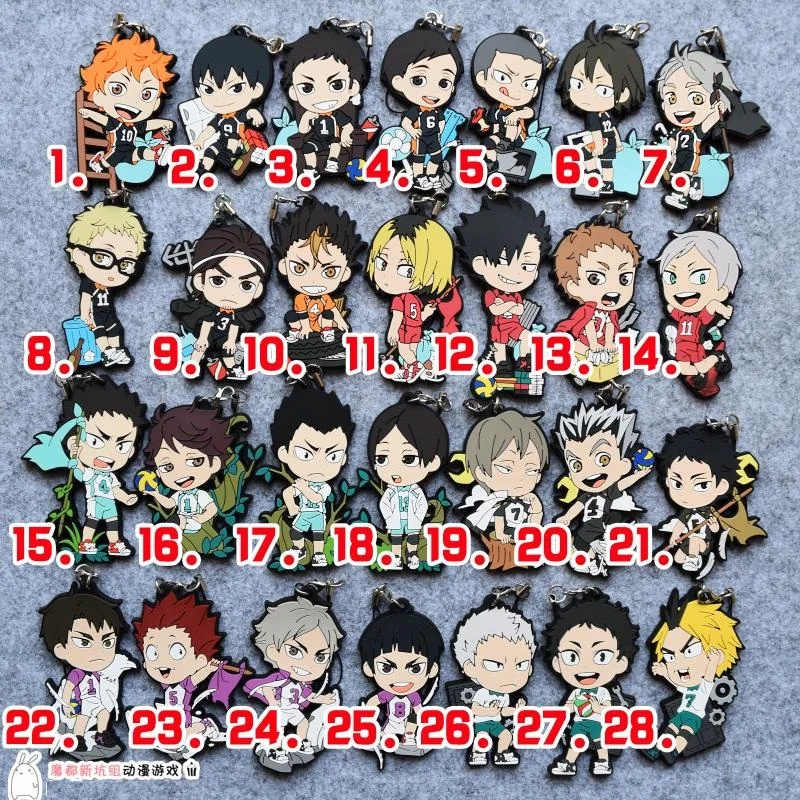 Хайкюу! Аниме Hinata Kageyama Tooru Kenma Tetsurou Tsunage! Itadaki no Keshiki Q/R Ver резиновый брелок|haikyuu