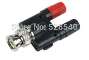 

Free shiping BNC male to double 4mm stackable binding post Adaptor