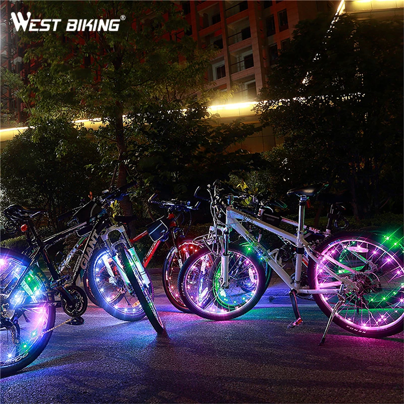 Perfect WEST BIKING Waterproof 18 LED Mountain Bike Bicycle Wheel Spoke Light USB Charging 2.2M Bike Light Road Cycling Lamp Light 1 Pcs 1 Perfect WEST BIKING Waterproof 18 LED Mountain Bike Bicycle Wheel Spoke Light USB Charging 2.2M Bike Light Road Cycling Lamp Light 1 Pcs 1