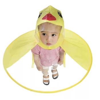 

High quality Children's Raincoat UFO Rain Coat Cover Funny Baby Outdoor Play Toys Yellow Duck Poncho Toys for Children
