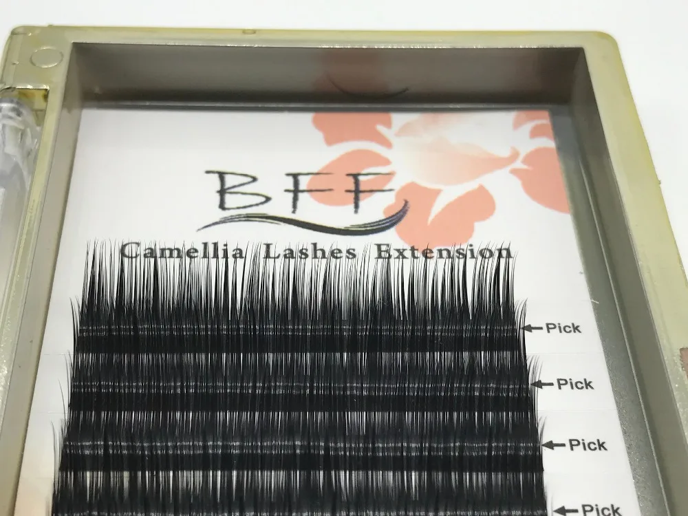 BFF Brand Eyelash Extensions individual eyelashes 3D-6D 0.07 Mixed Length in One Lash Strip,Camellia Eyelash, Pandora Eyelashes