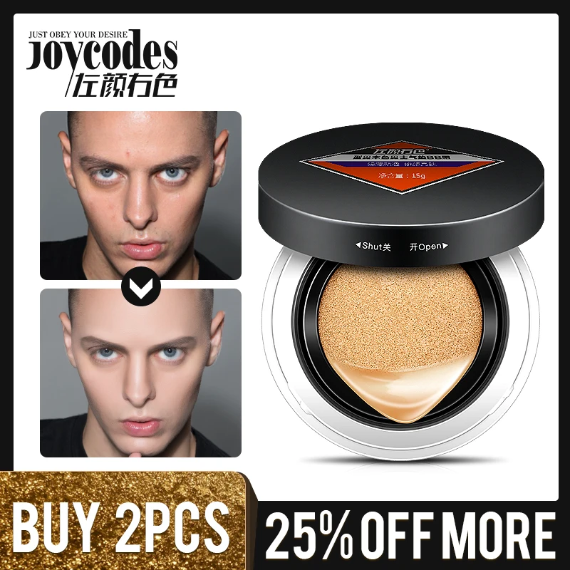 

JOYCODES Men Air Cushion BB Cream Moisturizing Foundation Cream for Face Concealer for Face Beauty Makeup Natural Color BB Creme