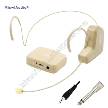 

2.4 G Wireless Headset Headworn Condenser Microphone Teachers Guide Coach With Multi-function Amplifier Beige Transmitter Sets