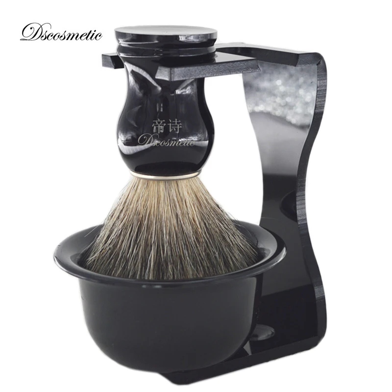 wet Men's Shaving Set/kit  Drip Brush Stand + Pure Badger Hair shaving Brush + Bowl Mug mens shaving products