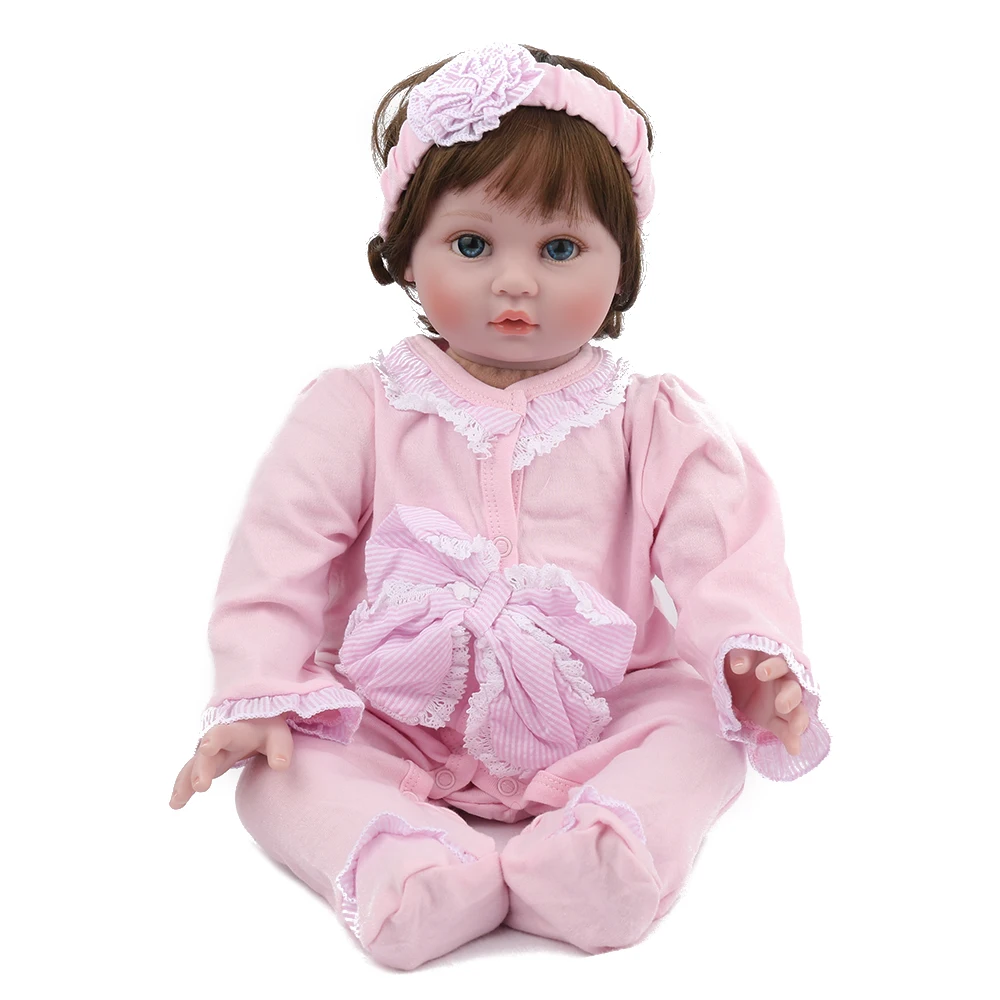 

NPKDOLL Reborn Dolls Baby 22 Inch Pink Clothes Toys Girls Kids Cute Beautiful Gifts Children Educational Toys Dolls