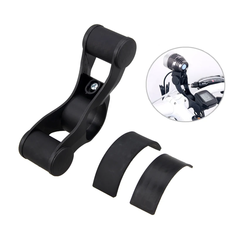 

2 in 1 Flashlight Mount Holder Bracket Flash Torch Holder Front Light Clip Clamp Bicycle Front Light Extender Computer Mount