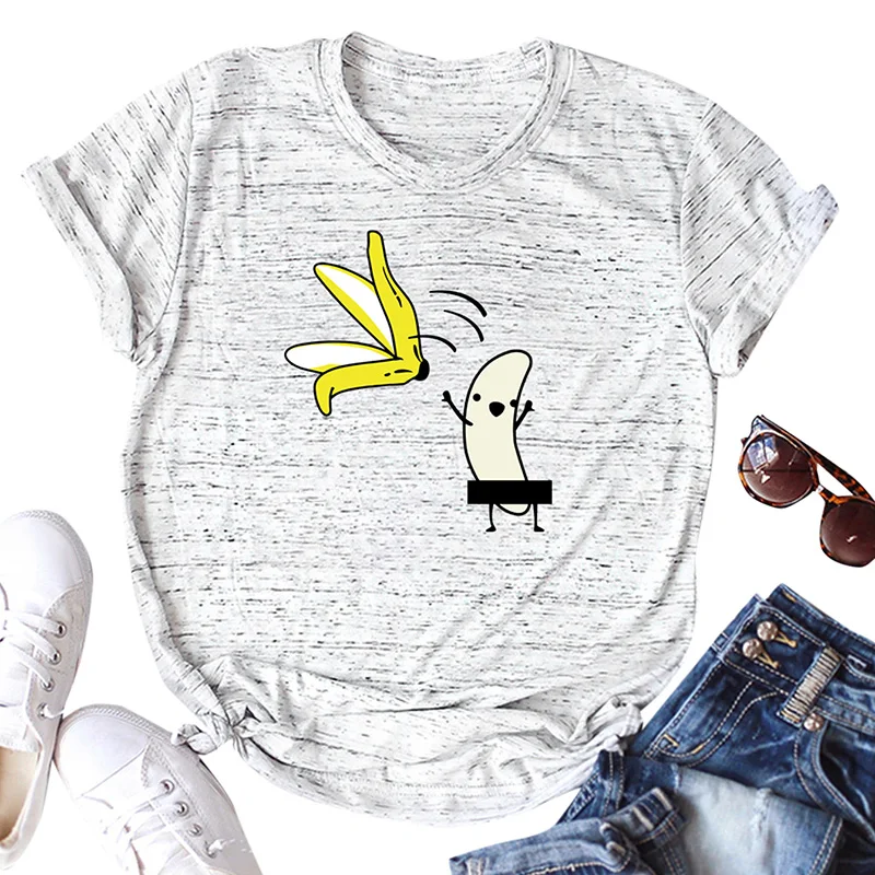 Летняя женская футболка хлопок туникаВеселая с буквенным принтом короткий рукав милые футболки 5XL Плюс Размер Топы - Цвет: Light Grey2