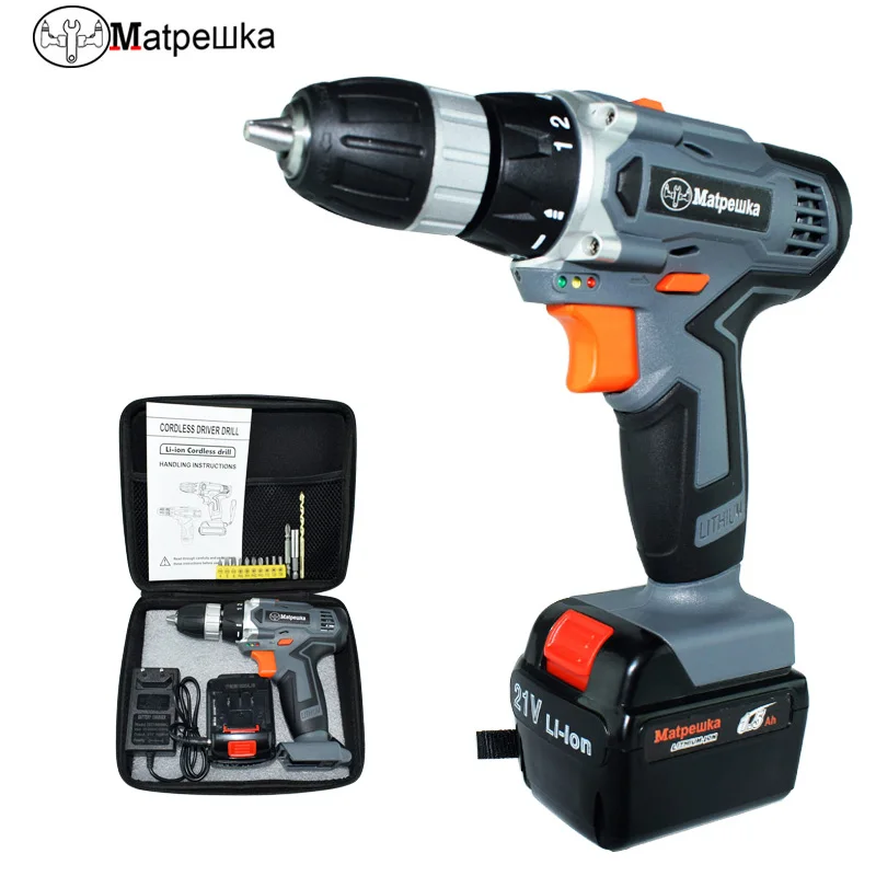 21V drill multi function electric screwdriver rechargeable household electric drill font b power b font font