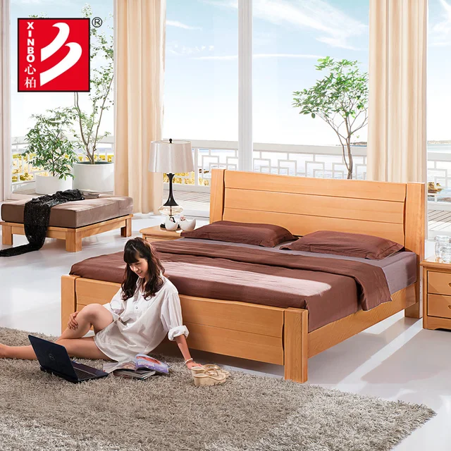 bedroom furniture sets,solid wooden home furniture,beech wood bed