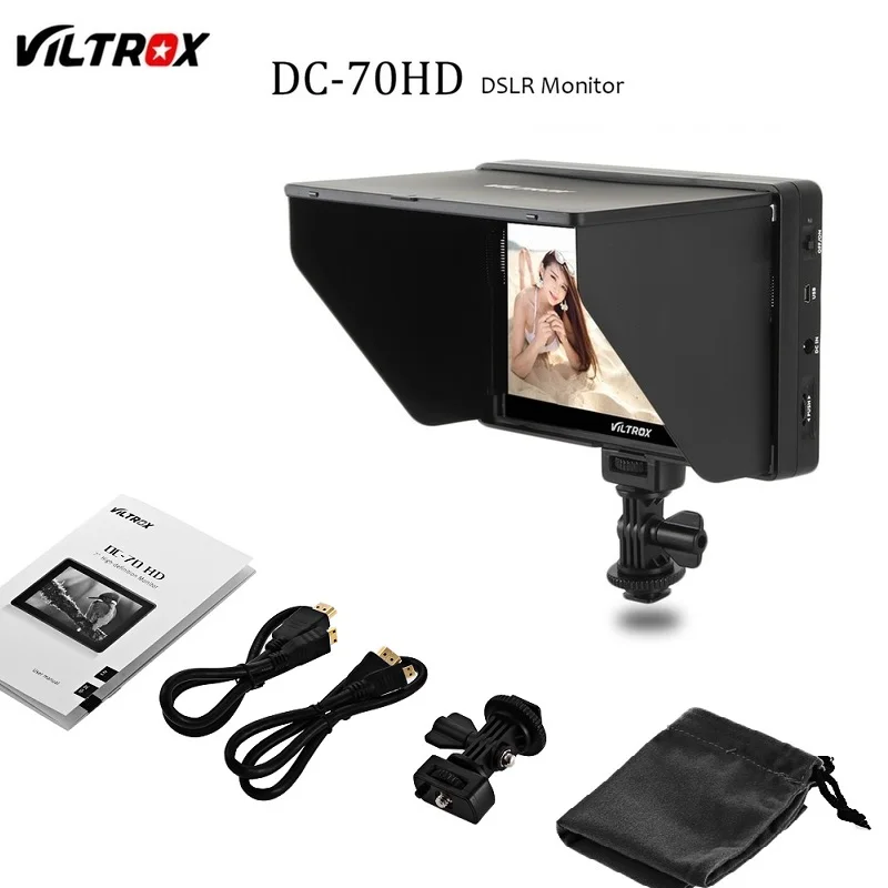 

Viltrox DC-70HD 7'' 1920x1200 HD LCD Camera Video Monitor Display field IPS HDMI AV Input Battery & Charger for Canon Nikon DSLR