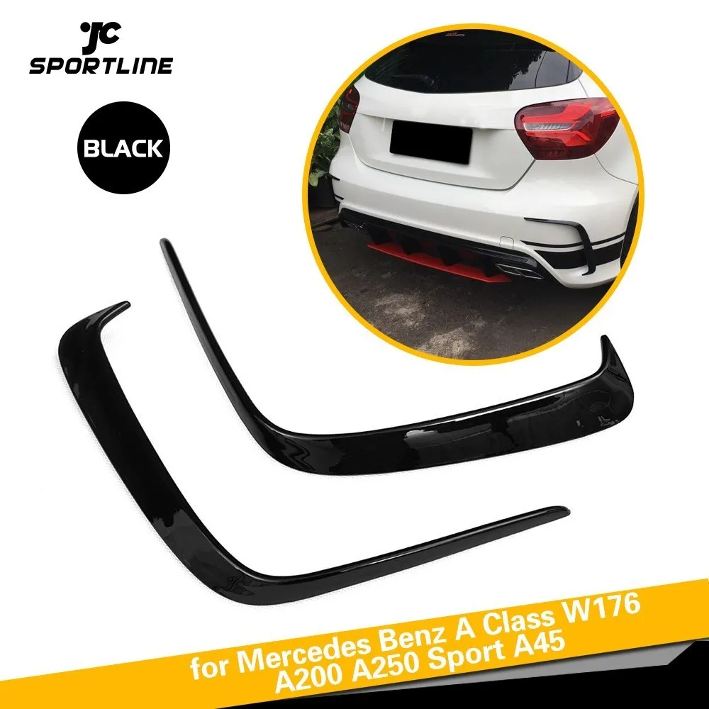 

Carbon / ABS Car Rear Bumper Air Vent Trim Air Dam Fender Cover Canards for Mercedes-Benz A Class W176 A180 A200 A45 AMG Sport