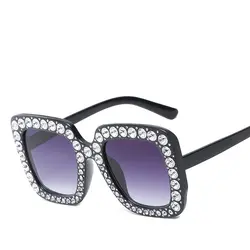 2018 модные европейские и американские HD солнцезащитные очки новая тенденция алмаз инкрустированные очки женские океан объектива Anti UV