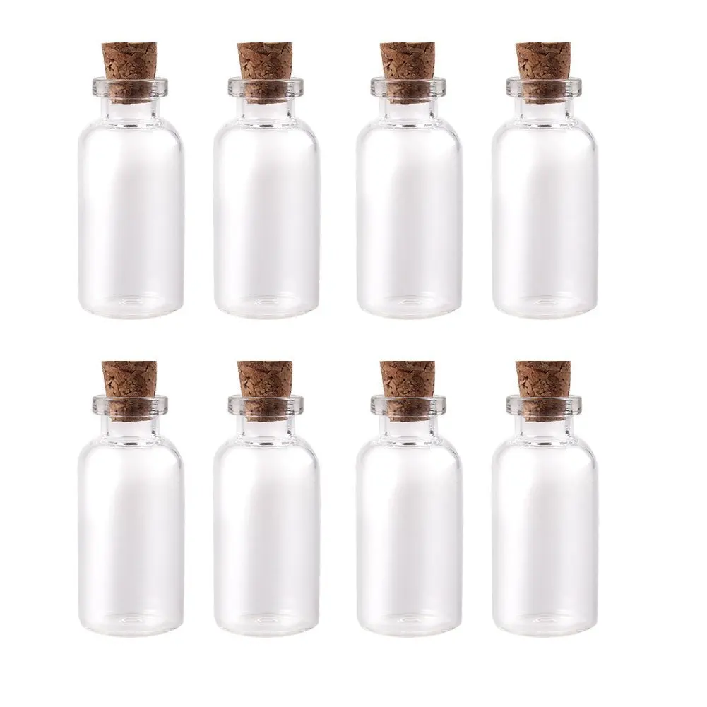 8 pcs Mini glass bottle with cork stopper/small glass bottles/Mini ...