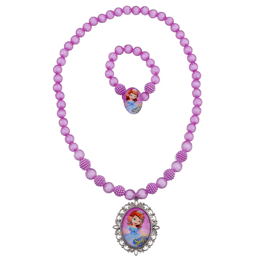 ювелирный набор покахонтас. детское колье. жасмин джевелери. принцесса софия бусы. бусы принцессы.