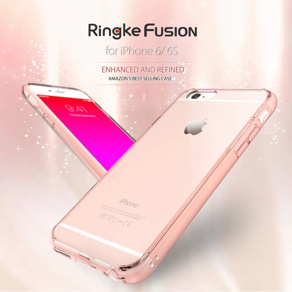 Ringke Fusion чехол для телефона для iphone 6 Чехол прозрачный жесткий чехол и Гибкая ТПУ Рамка для iphone 6 Plus чехол и 6S Plus чехол