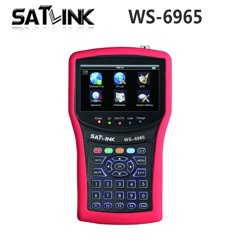 [Genuine] Satlink WS6965 DVB-T&DVB-T2 With Spectrum Analyzer Finder digital meter Satlink 6965 WS-6965 Free Shipping