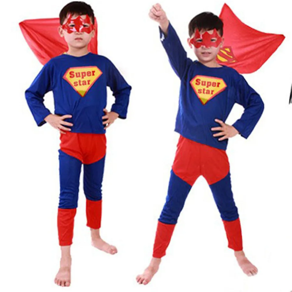 Keruishu 3 предмета Комплект вечерние Детские костюмы дети унисекс игры костюм фестиваль костюм Бэтмен/Зорро/Супермен/Человек-паук детская костюмы