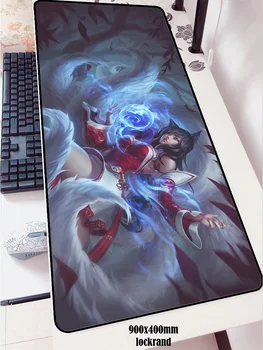 

Ahri mouse pad 900x400x2mm pad mouse lol notbook computer mousepad Nine-Tailed Fox gaming padmouse gamer keyboard mouse mats