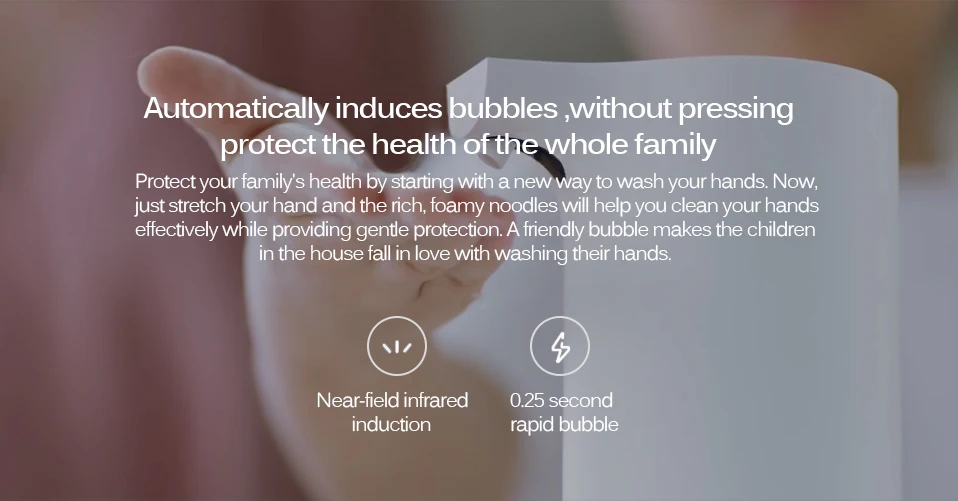 2Newest Xiaomi Mijia Automatic Foaming Hand Washer Mi Home Soap Dispenser 0.25s Infrared Auto Induction Foaming Xiaomi Smart Home