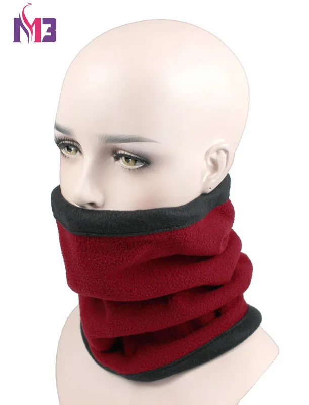 

10PCS/lot New Winter Women Double Layer Polar Fleece Neck Warmer Thermal Ring Scarf Hat Ski Wear Snowboarding Men Neck Warmer