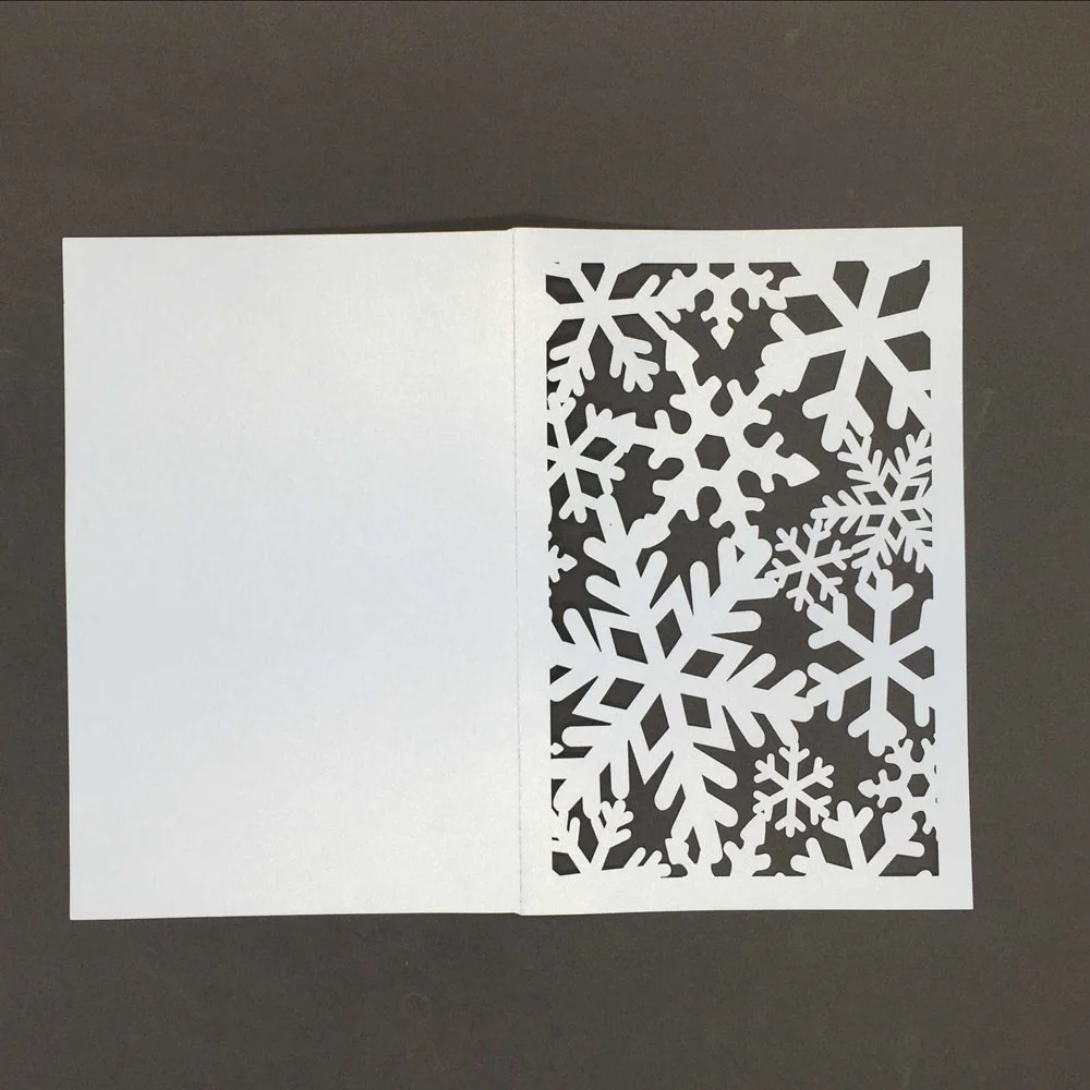 40 pcs/set Exquisite Romantic White Snowflake Carved Pattern Invitation Cards for Wedding & Party B - 32754884142