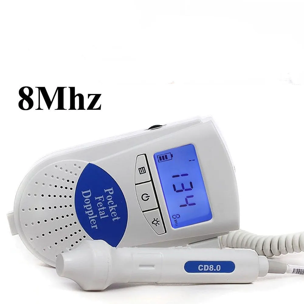NEW,baby heart monitor Pocket Fetal Doppler sonoline c1 with 8MHZ probe