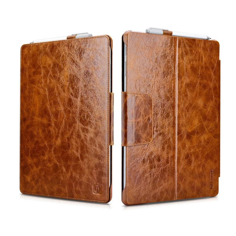 Cowhide Genuine Leather Case for Microsoft Surface Pro 4/5/6 Retro