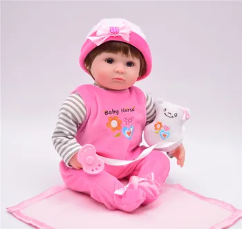 

16"40cm reborn silicone babies dolls lifelike soft body handmade dolls Bebe Girls Brinquedos Limited Collection Birthday Gift