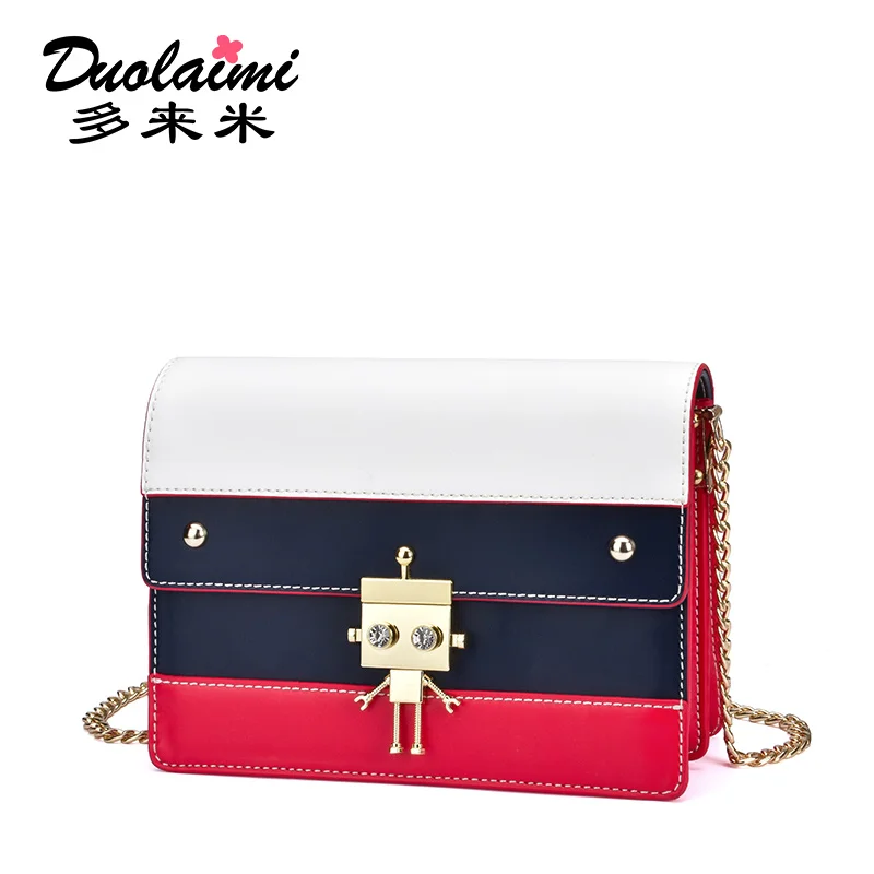 

Duolaimi/ 2019 New Arrival Spring and Summer Chain Bag Bag for Women Single Shoulder Slung Small Square Bag
