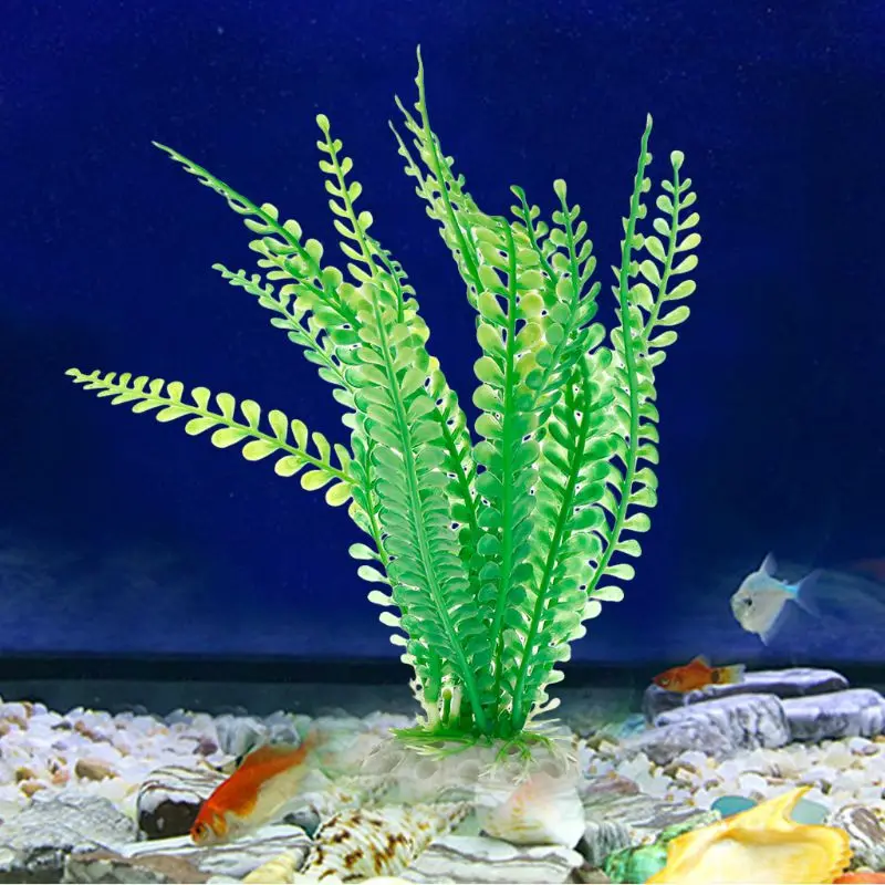 Aquatic Plant Green Grass Artificial Lifelike Decoration Vivid Landscape For Aquarium Fish Tank Simulation Plastic Ornaments