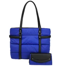 Nouveau Style D’hiver Sac D’épaule des Femmes Sac Grand Causal Fourre-Tout femme Sac de L’espace De Coton Dames Grande Capacité Sac À Main Deux sac ensembles