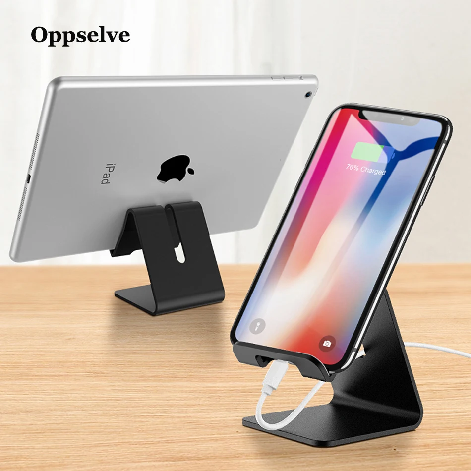 

Oppselve Desk Phone Holder For Huawei P20 Xiaomi Redmi Note 5 Mi 8 Metal Phone Stand For iPhone XS X Samsung Mobile Phone Holder