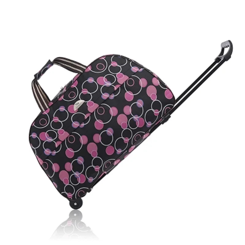 

Large capacity Travel Bags Waterproof handbag With Wheels Rolling luggage/suitcase trolley case Women&Men boarding Oxford bags