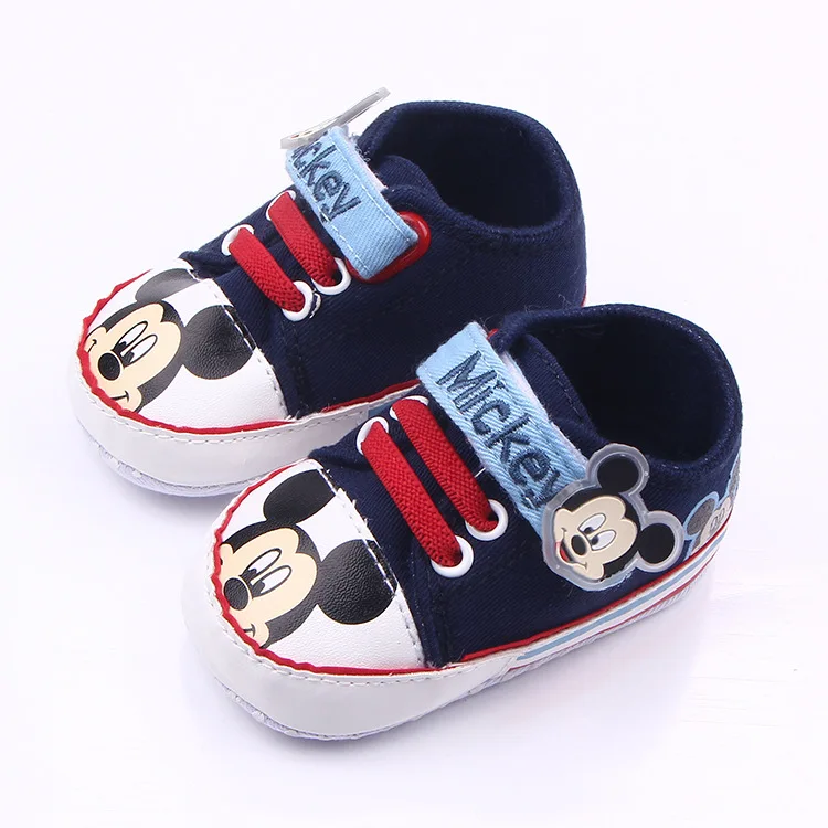 Детская обувь; импортные товары; детская обувь с Микки Маусом; детская нескользящая обувь с волшебными наклейками; обувь для малышей - Цвет: Red