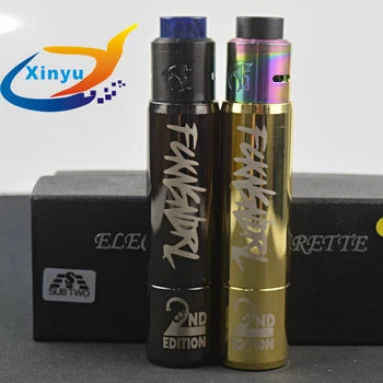 

Newest arrival Scndrl V2 Mod kit 18650 battery brass Body Material 24mm Vaporizer Mechanical Mod with Goon V1.5 RDA vs rogue kit